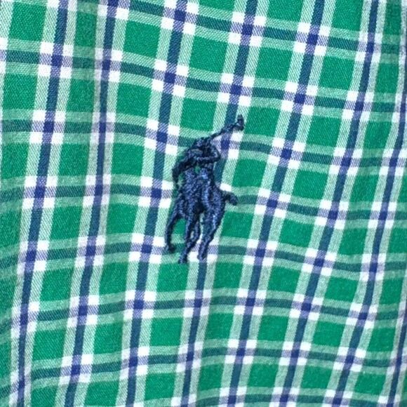 Polo Ralph Lauren Green Check S/S Button Down Shirt L - Picture 3 of 7